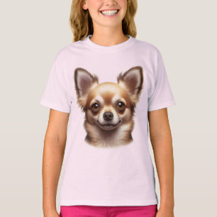 Camiseta Perro chihuahua de pelo largo