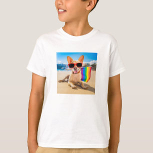 Camiseta Perro Chihuahua en la playa