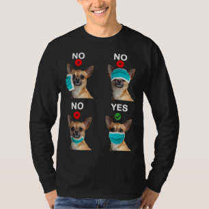Camiseta Perro chihuahua gracioso en cuarentena cómo usar M