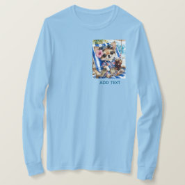 Camiseta Perro chihuahua hembra vacaciones playa relajación