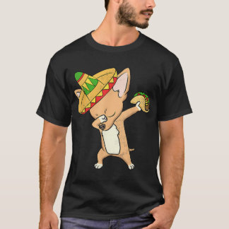 Camiseta Perro Chihuahua Mexicano Divertido Taco Dabbing Ci