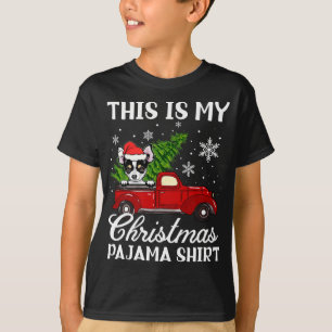 Camiseta Perro Chihuahua Montando Camión Rojo Con Árbol De 