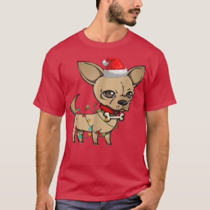 Camiseta Perro chihuahua Navidades feos hilo de árbol de na