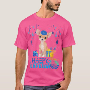 Camiseta Perro Chihuahua Navidades Hanukkah Chanukah Menora