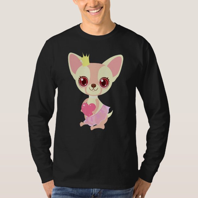 Camiseta Perro chihuahua, Perro, amo a las Chicas, perros (Anverso)