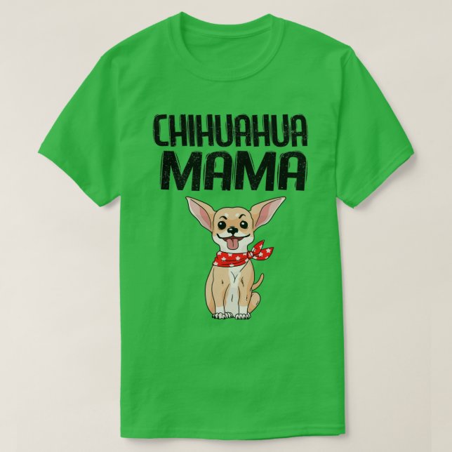 Camiseta Perro Chihuahua Teacup Cuppy Mama Cute Novelt (Diseño del anverso)
