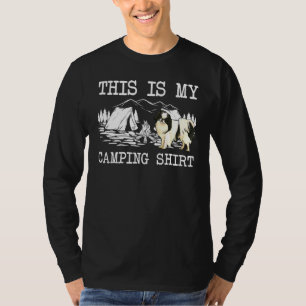 Camiseta Perro Chin Japonés Fogata Este Es Mi Camping