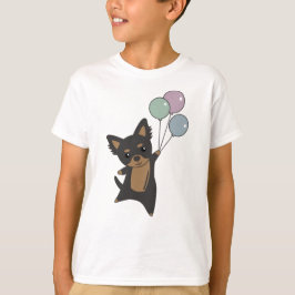 Camiseta Perro Chiwawa vuela Con Globos