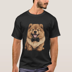 Camiseta Perro Chow Chow Con Calzado De Bow Nata De Cuello 