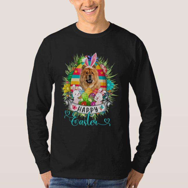 Camiseta Perro Chow Chow En Conjuntos De Cesta De Huevos De (Anverso)