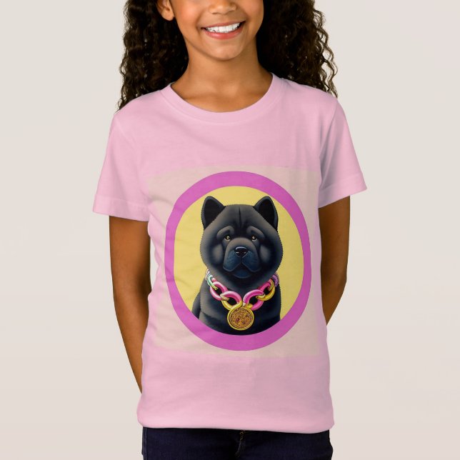 Camiseta Perro Chow Chow Ilustrado (Anverso)