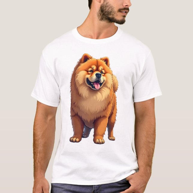Camiseta Perro Chow Chow Raza de Perro Chino para un Chow C (Anverso)