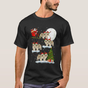 Camiseta Perro Chow Chow Santa Trineo Volador Divertido Mág