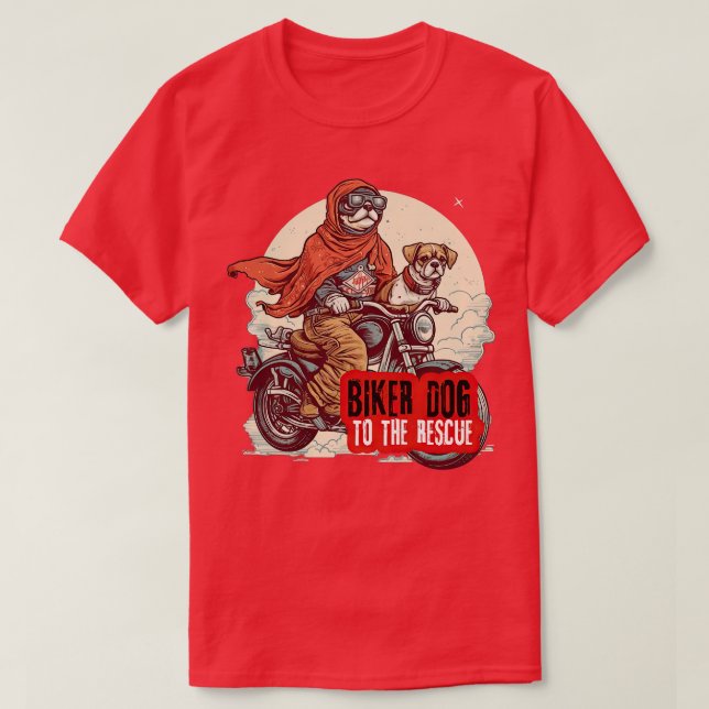 Camiseta Perro ciclista al rescate 1 (Diseño del anverso)