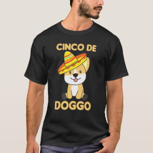 Camiseta Perro Cinco De Doggo Sombrero Mexicano Corgi