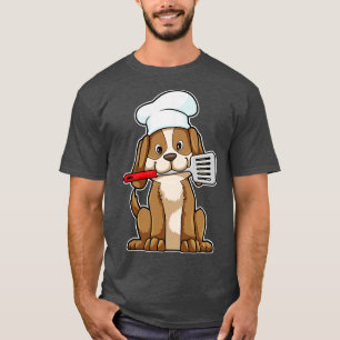 Camiseta Perro cocinado con chefs gorra Spatula