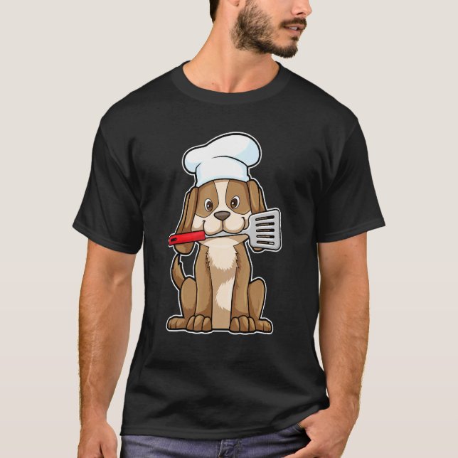 Camiseta Perro Cocinero gorra Spatula (Anverso)