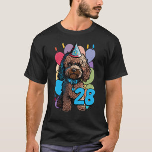 Camiseta Perro Cockapoo 28 cumpleaños Fiesta temática 28 añ