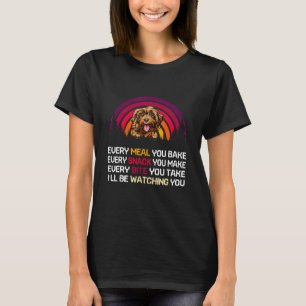 Camiseta Perro Cockapoo retro te estaré vigilando