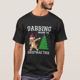 Camiseta Perro Cockapoo Santa Sombrero bailando alrededor d