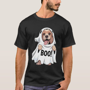 Camiseta Perro Cocker Spaniel con un disfraz de fantasma bl