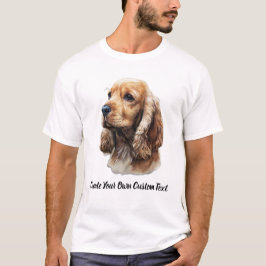 Camiseta Perro Cocker Spaniel Crea tu propio texto personal