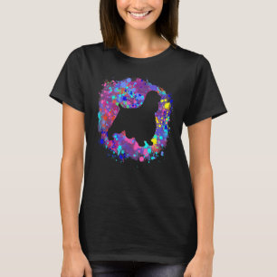 Camiseta Perro Cocker Spaniel Inglés Arte Acuarela Rosa