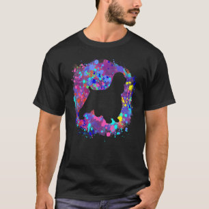 Camiseta Perro Cocker Spaniel Inglés Arte Acuarela Rosa