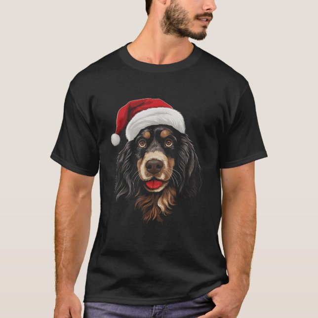 Camiseta Perro Cocker Spaniel Inglés Perros Navidad  (Anverso)