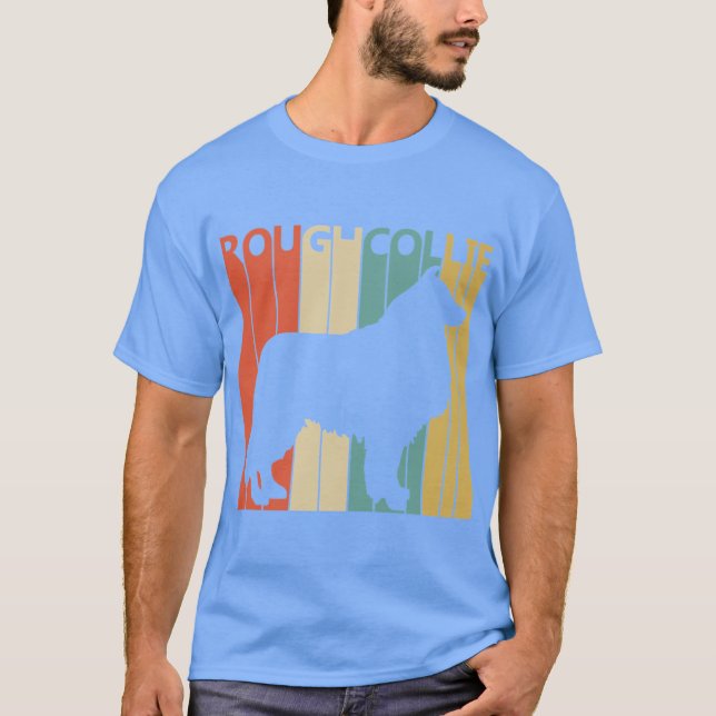 Camiseta Perro collie áspero vintage (Anverso)