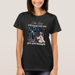 Camiseta Perro Collie Barbudo El Señor Estará Contigo Ch
