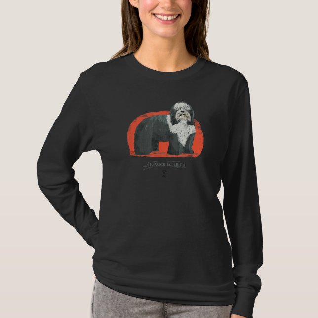 Camiseta Perro Collie con barba (Anverso)