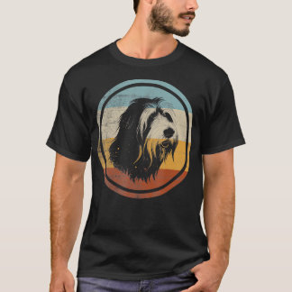 Camiseta Perro Collie con barba estilo retro