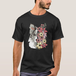 Camiseta Perro collie de borde con flores