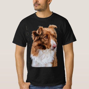 Camiseta Perro collie de borde marrón para amantes del perr