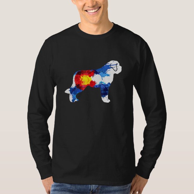 Camiseta Perro Colorado Saint Bernard - Montaña Rocky (Anverso)