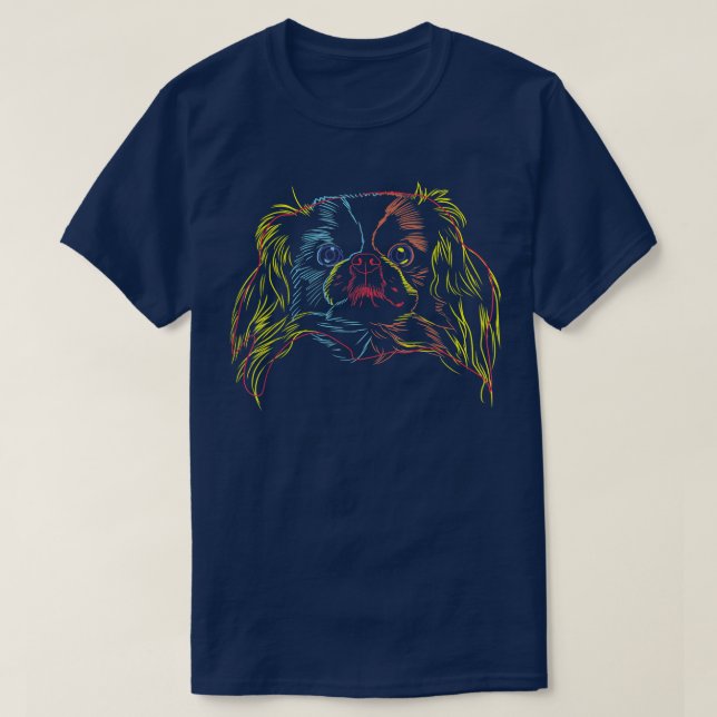 Camiseta Perro colorido chino (Diseño del anverso)