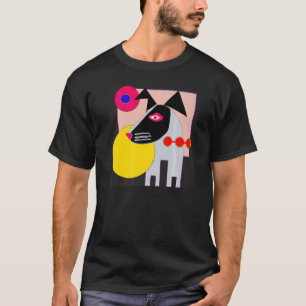 Camiseta Perro colorido retrato de perro de dibujos animado