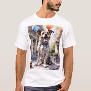 Camiseta Perro colorido y llamativo
