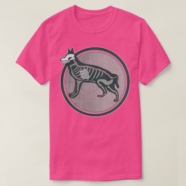 Camiseta Perro comiendo mi trabajo en casa 1 (Diseño del anverso)