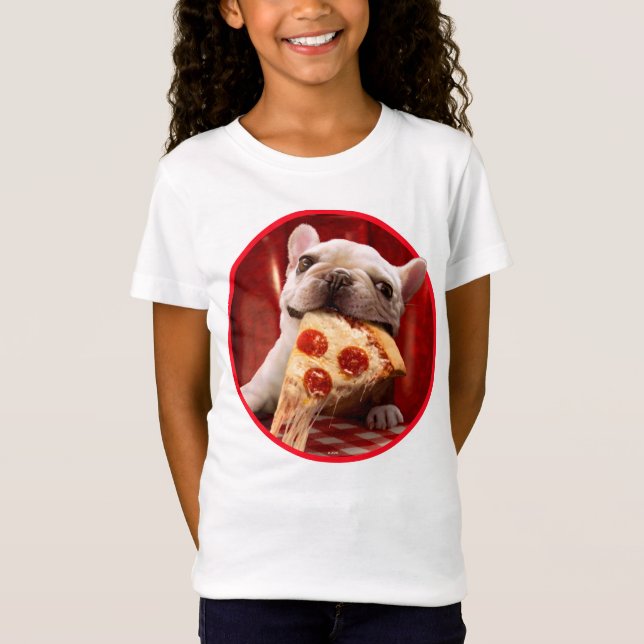 Camiseta Perro comiendo pizza Slice (Anverso)