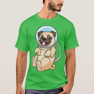 Camiseta Perro como astronauta en el espacio