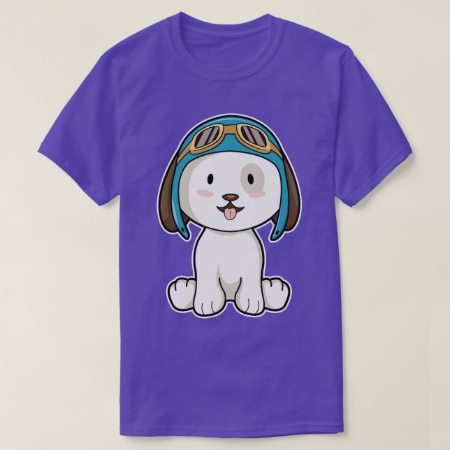 Camiseta Perro como aviador con gafas Gorras (Diseño del anverso)