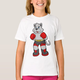 Camiseta Perro como boxeador con guantes de boxeo