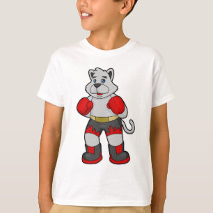 Camiseta Perro como boxeador con guantes de boxeo
