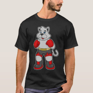Camiseta Perro como boxeador con guantes de boxeo