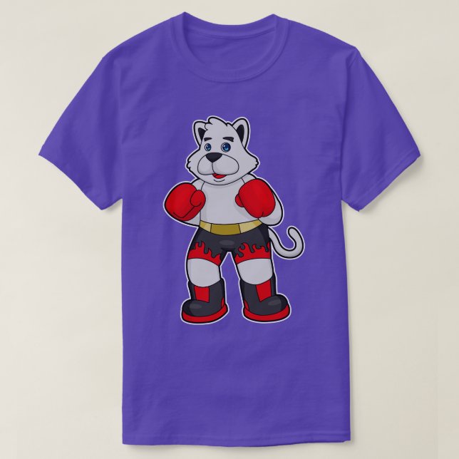 Camiseta Perro como boxeador con guantes de boxeo 3 (Diseño del anverso)