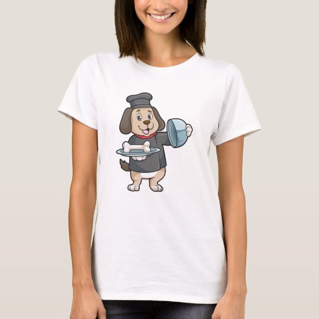 Camiseta Perro como chef con Plata y Huesos (Anverso)