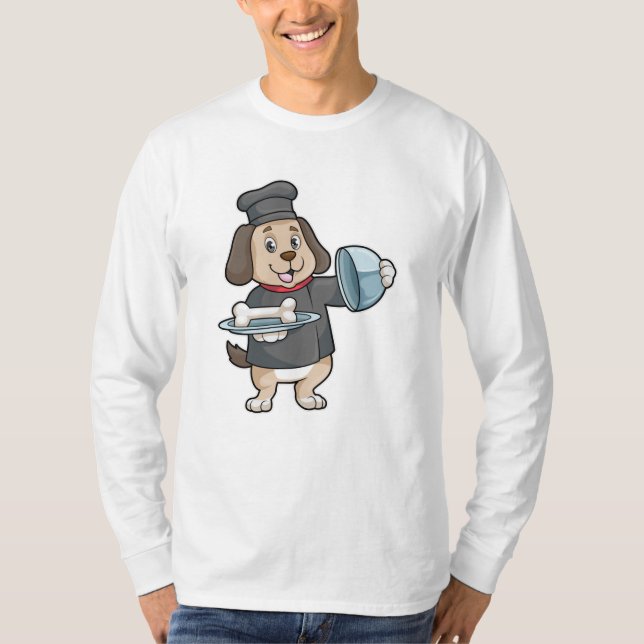 Camiseta Perro como chef con Plata y Huesos (Anverso)