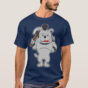 Camiseta Perro como guerrero con hacha